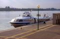 p0001416 El hydrofoil que nos llevar a Budapest, amarrado en el puerto de Viena.