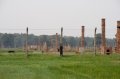 auschwitz-32 Las chimeneas de ladrillos es lo nico que queda en pie de la mayora de los barracones de madera del Campo de Concentracin de Birkenau