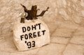 mostar-11 Restos de un obus, se exhibe como recordatorio de lo sucedido en la ciudad en 1993.