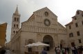 zadar-01 Torre y fachada de la Catedral de Santa Anastasia en Zadar.