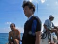 img_0074-1_edited-1 De izquierda a derecha, Freddy, instructor de Playa Dive Center, Cristobal, y Chatarra, el capitn de la barca