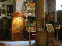 Detalle del retablo en la parte griega-ortodoxa de la Iglesia de la Natividad