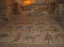 Mosaico en el interior de la iglesia del Monte Nebo
