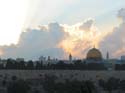 Jerusalem durante el atardecer, desde el cementerio judo
